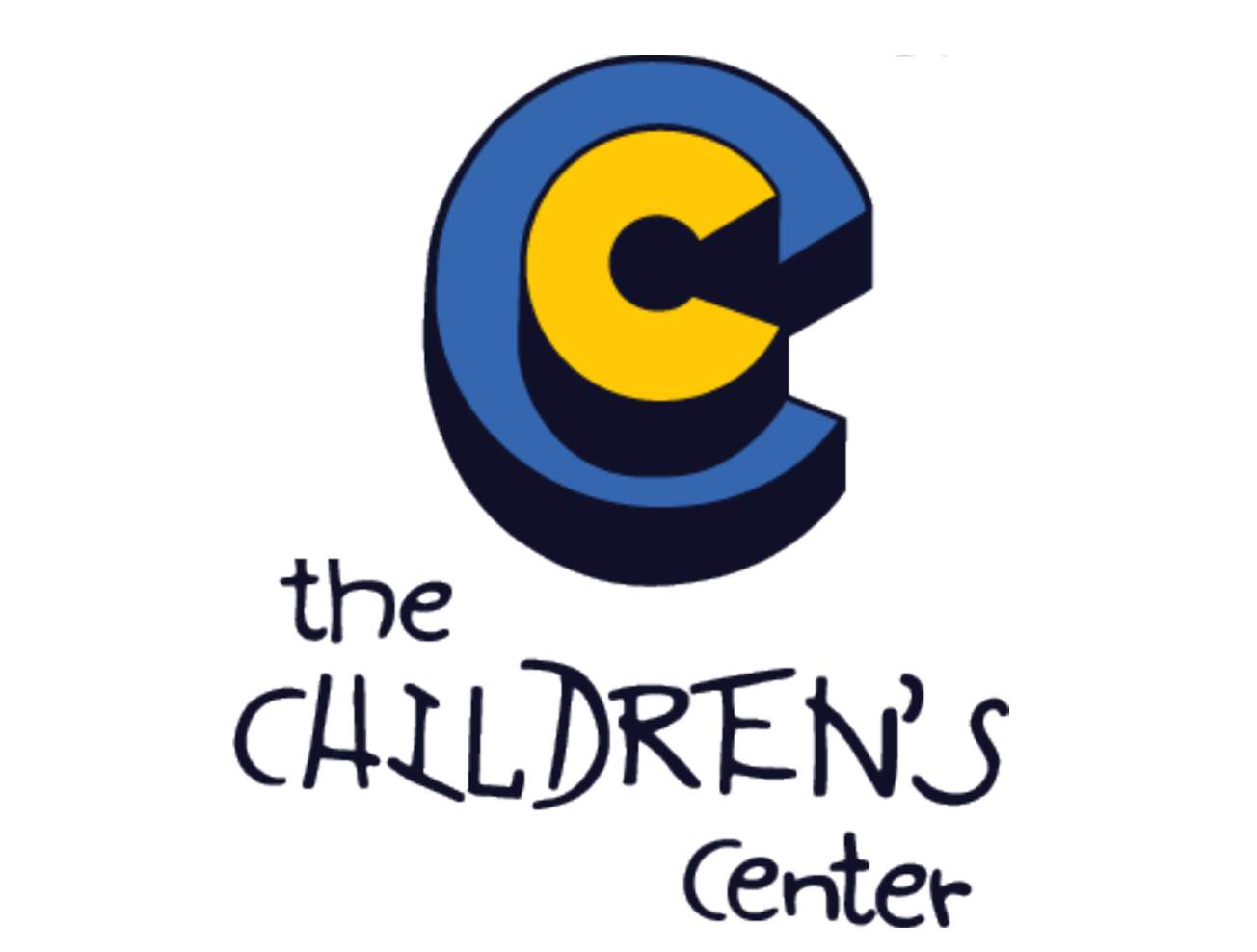 Logo with a large blue and yellow letter "C" above the words "the CHILDREN'S Center" written in playful, handwritten-style font.